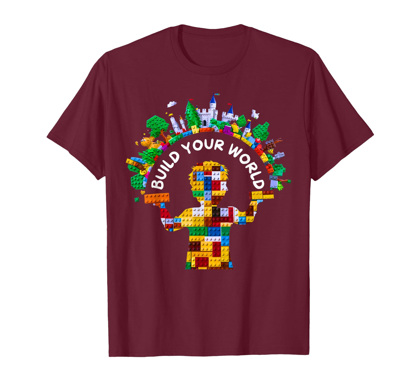 Master Builder Kids Building Blocks Brick Toys Birthday Boys T-Shirt