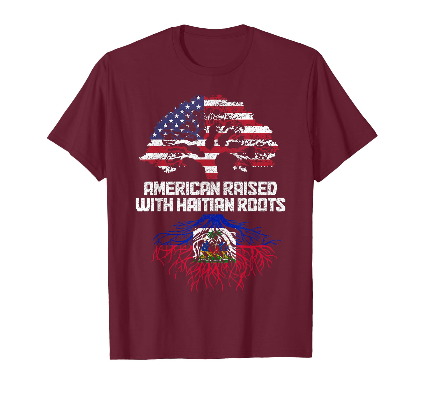 American Haitian Roots Pride Haiti Flag T-Shirt