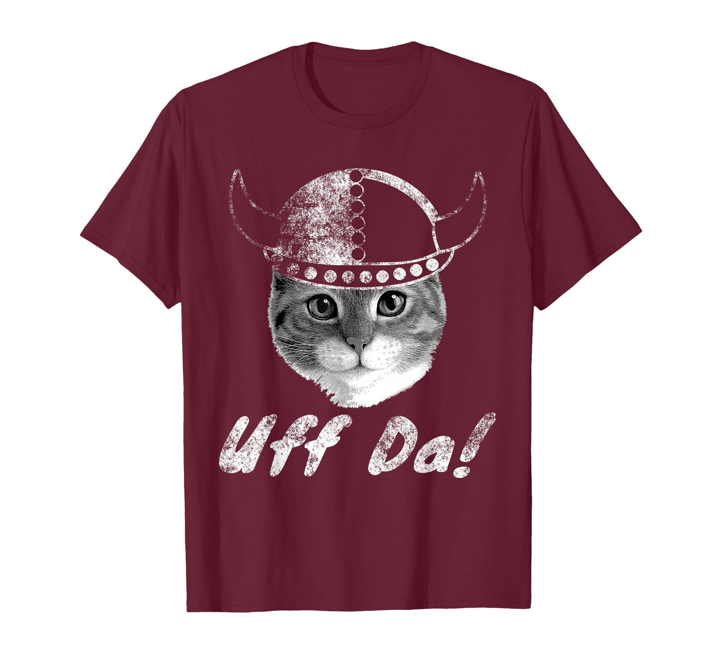 Viking Cat Uff Da Scandinavian Norwegian Men Women Kids T-Shirt