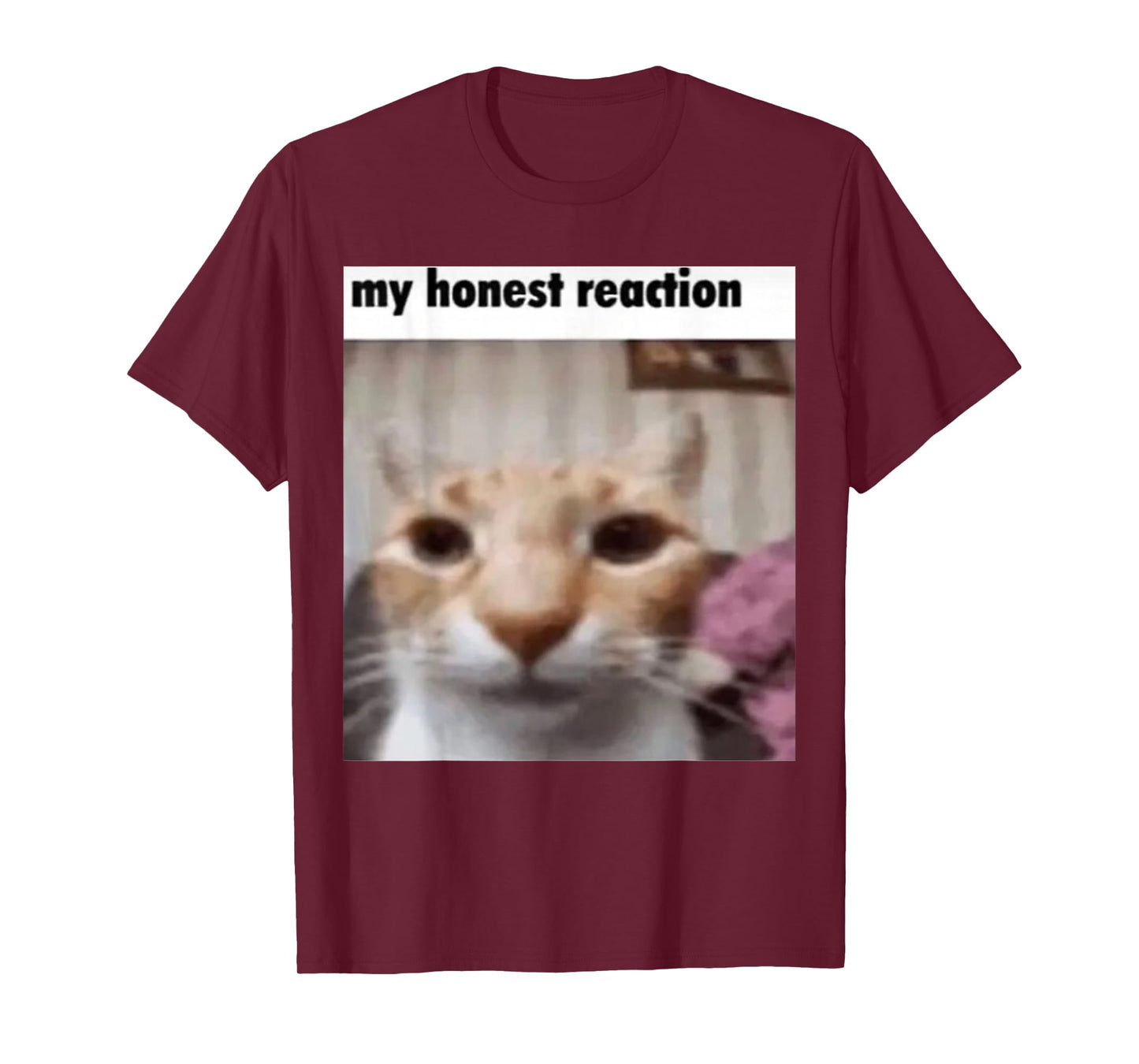 My Honest Reaction Cat Funny Meme Men Women Girls Kids T-Shirt