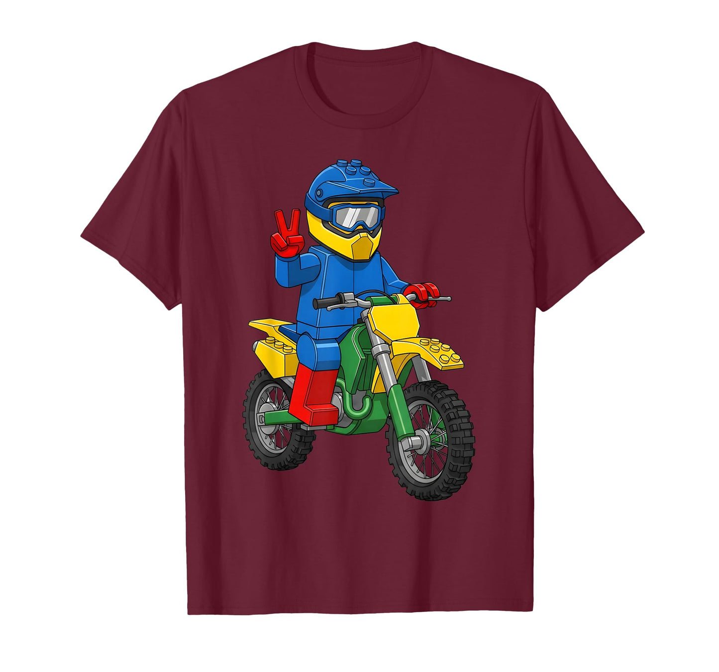 Funny Motorbike Builder Boys Block Building Toys Dirt Bike T-Shirt