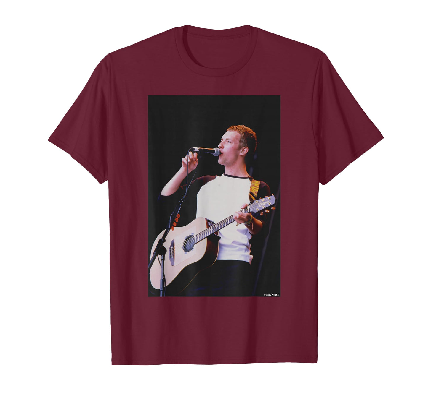 Chris Martin Coldplay Glastonbury 2000 by Andy Willsher T-Shirt