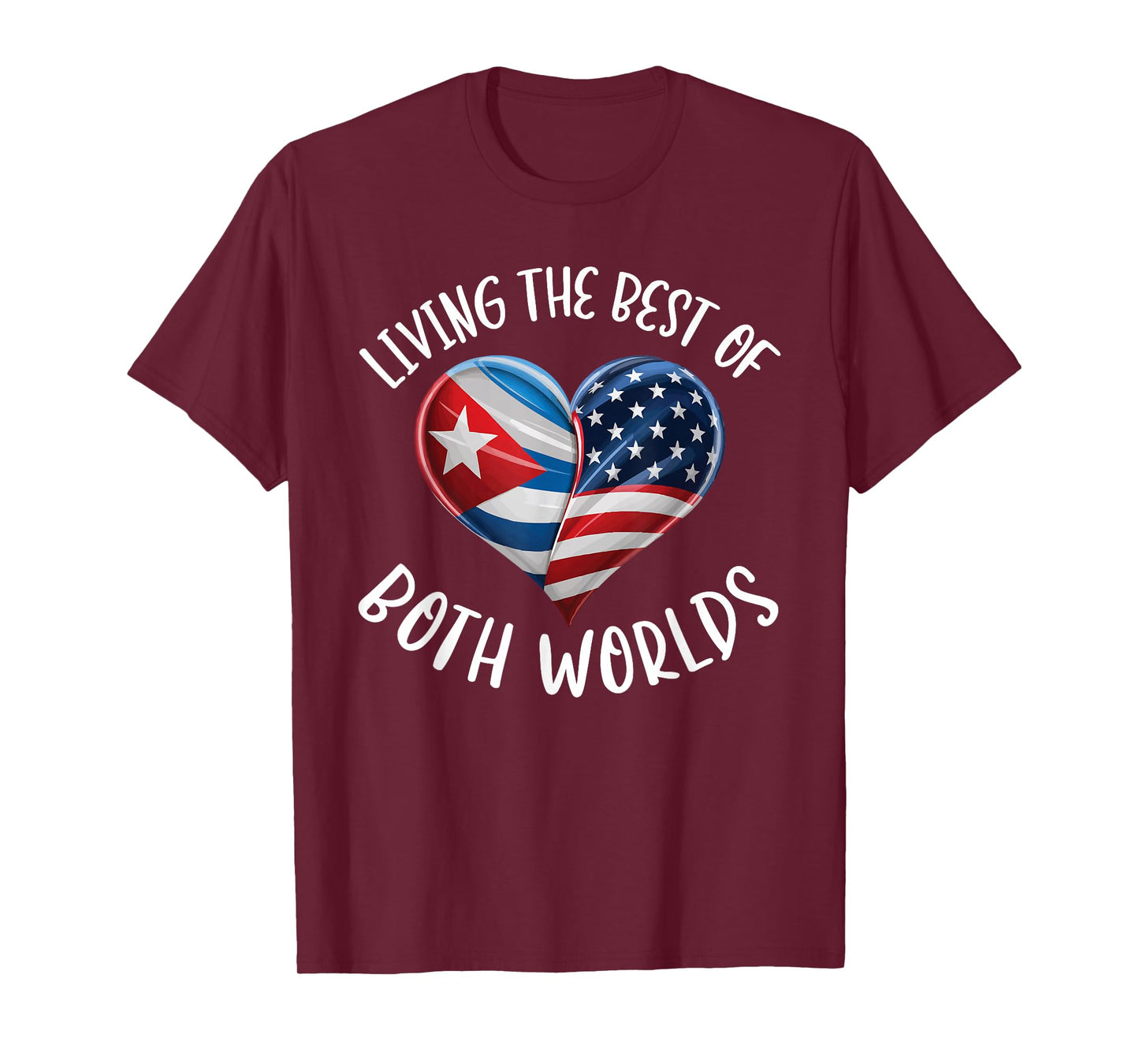 Half Cuban Half American USA Flag Cuba America T-Shirt