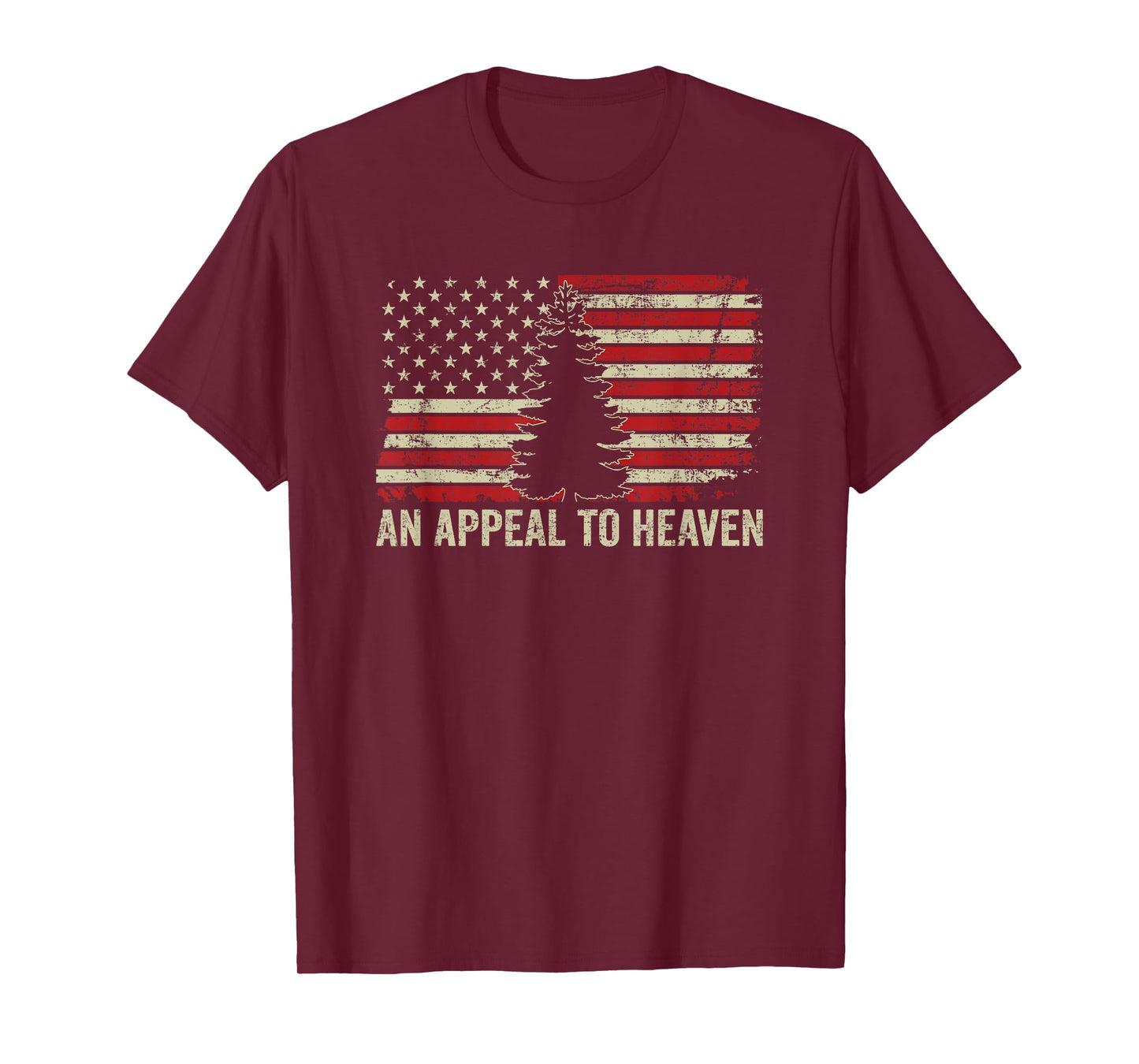 an Appeal to Heaven - USA Revolution Pine Tree American Flag T-Shirt