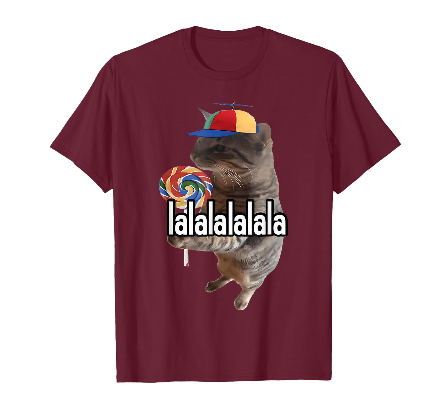 Silly Cat with Lollipop Meme T-Shirt