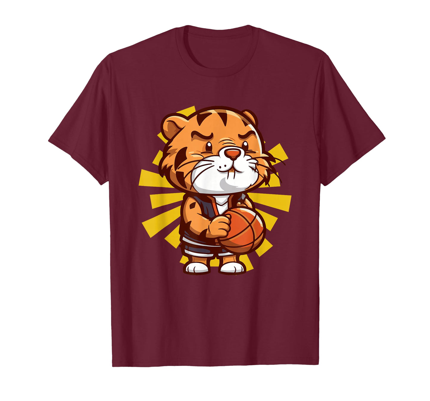Tiger Basketball Player Ball Sports Jungle Animal T-Shirt