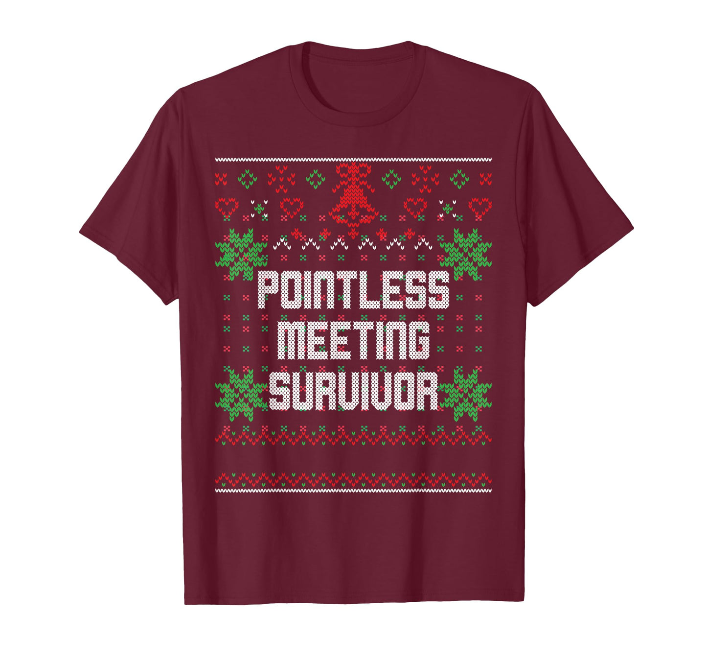 Christmas Pointless Meeting Survivor Ugly Office Party Top T-Shirt