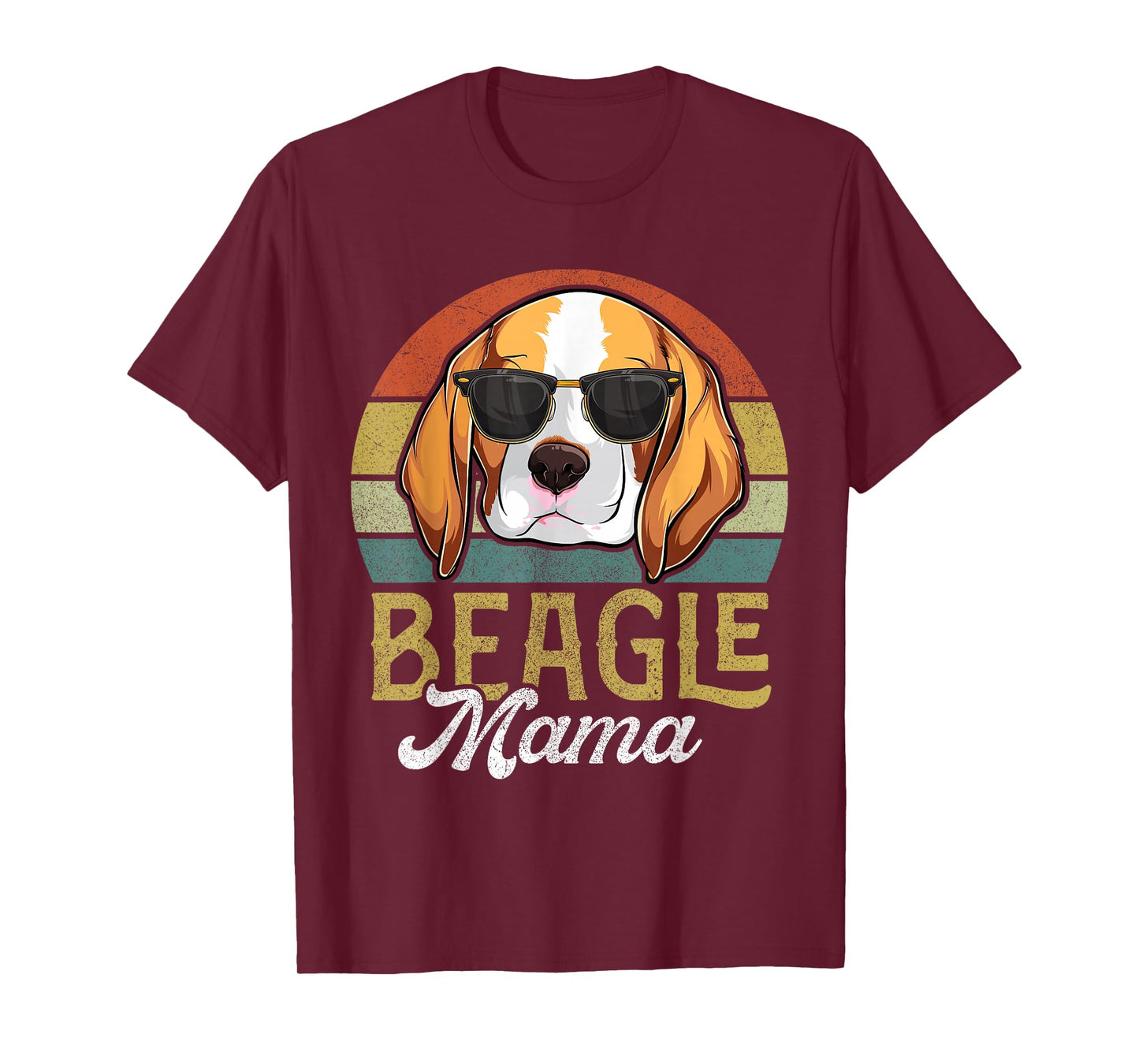 Retro Beagle Mama Shirt Women, Mothers Day Dog Mom T-Shirt