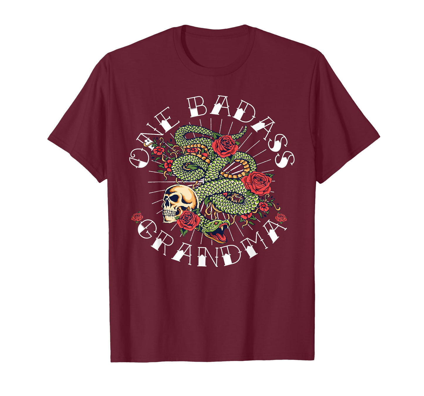 One Badass Grandmother Tattoo Art Funny Gift for Grandma T-Shirt
