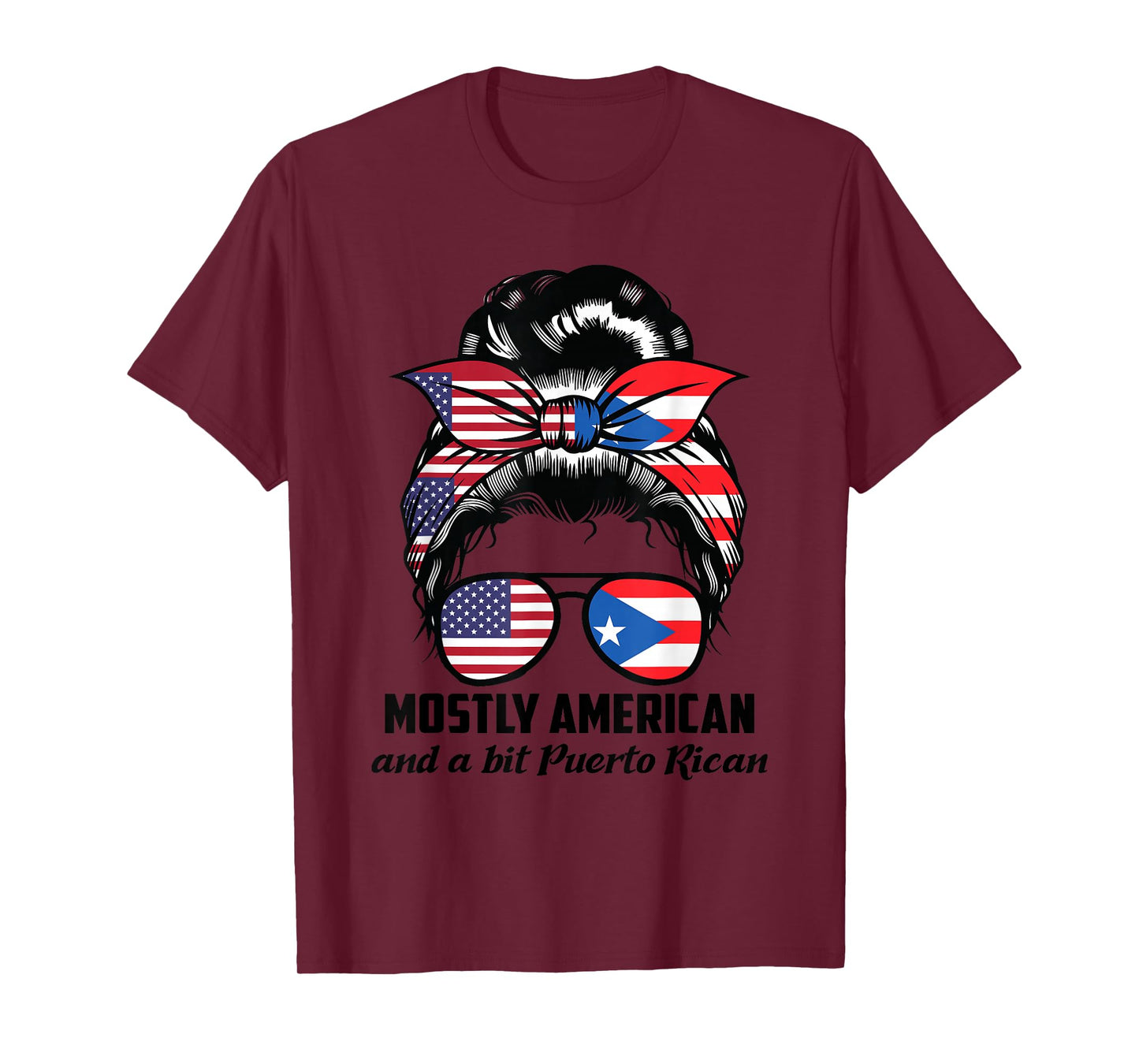 American and bit Puerto Rican Puerto Rican roots T-Shirt