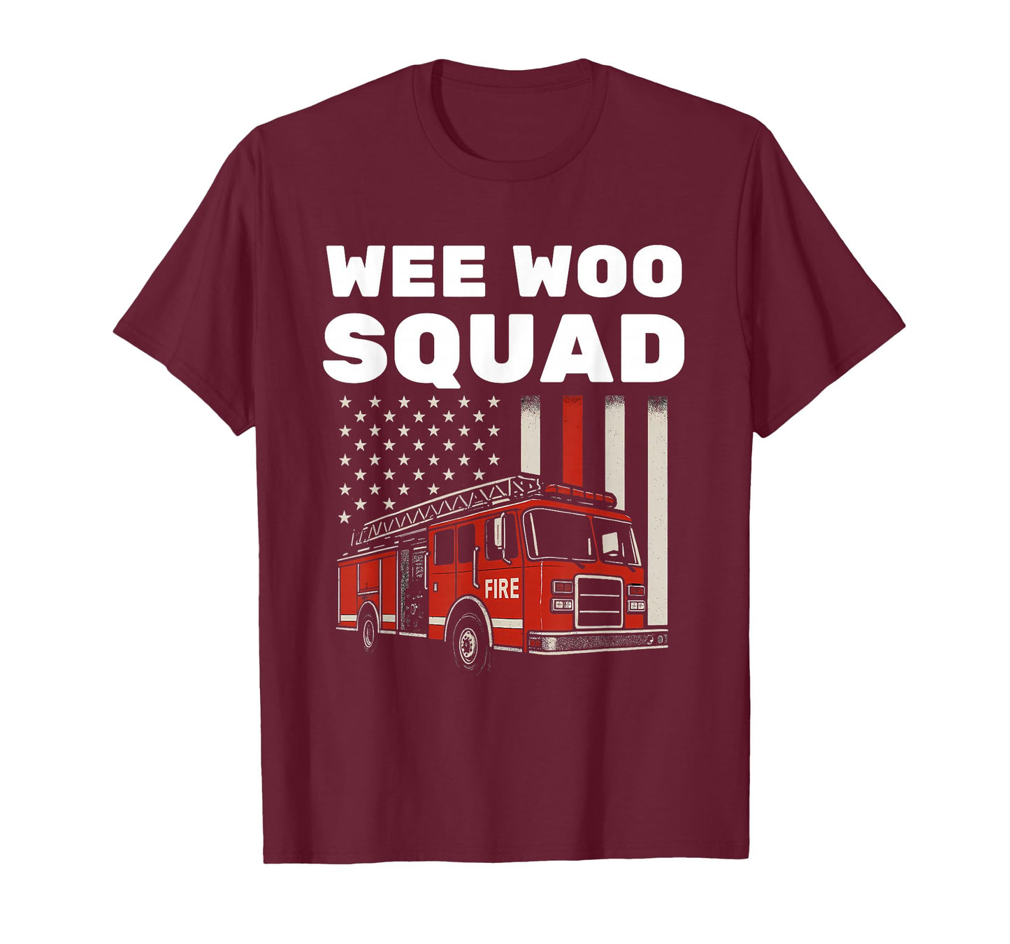 Funny Firefighter Art for Men Women Kids Fire Truck Fireman T-Shirt