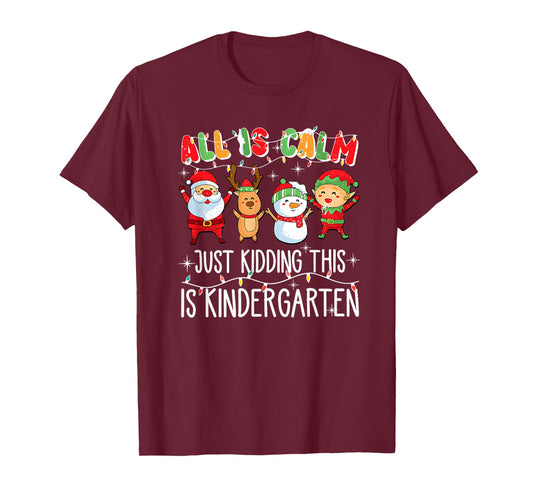 All is Calm just Kidding This is Kindergarten T-Shirt