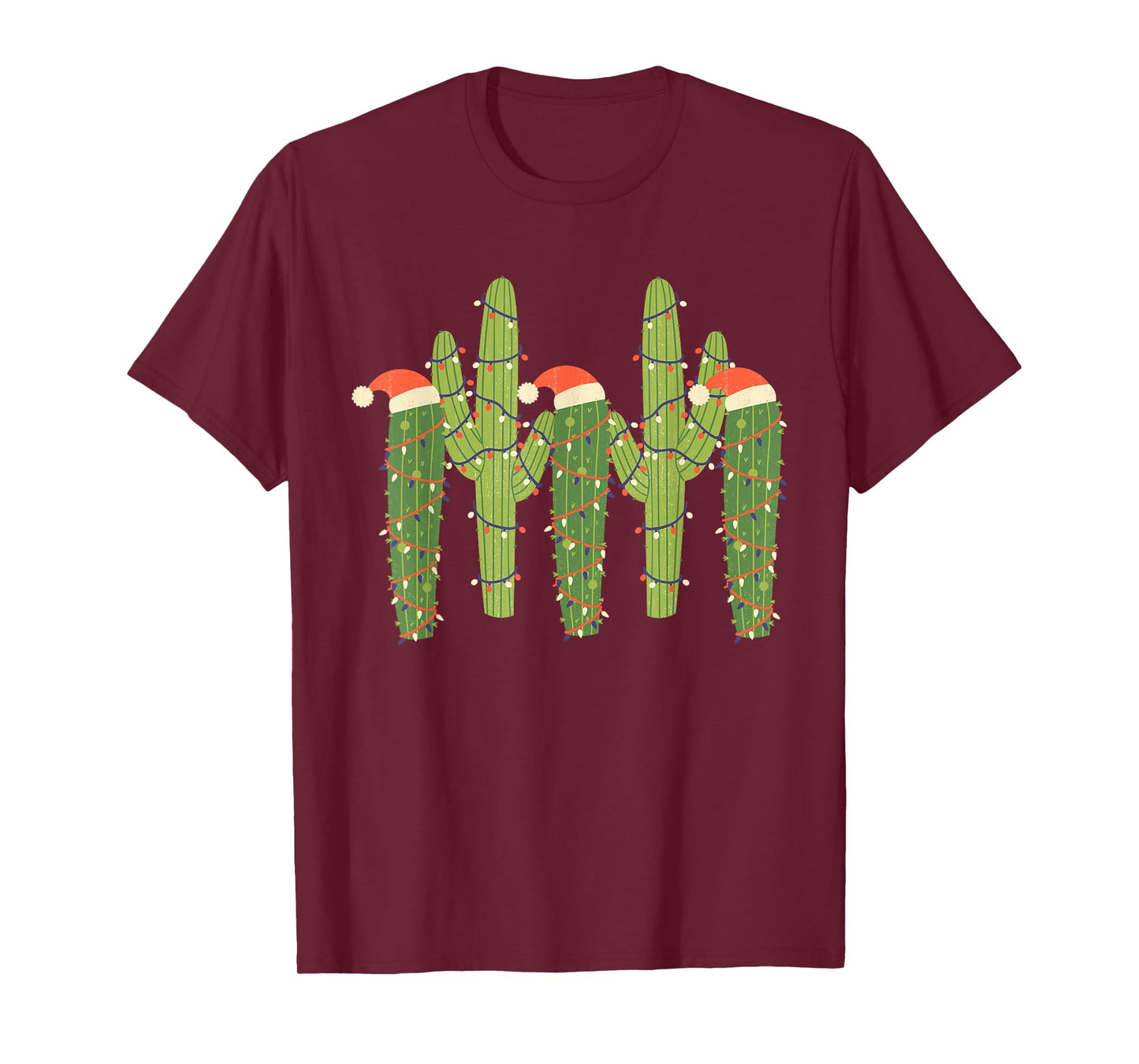 Christmas Cactus Desert Vintage Saguaro Cactus Plants Lover T-Shirt