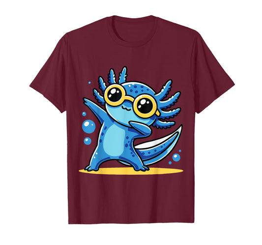 Dabbing Axolotl Kawaii Anime Funny Women Men Kids T-Shirt