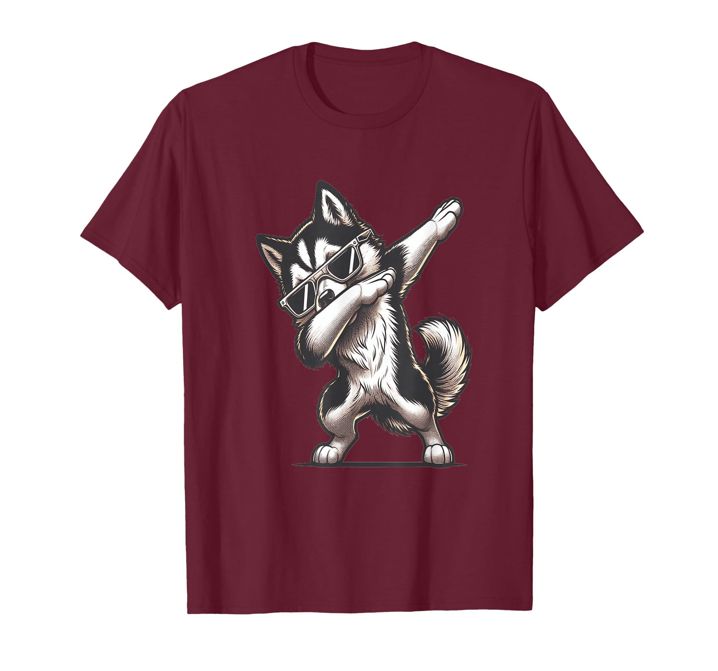Dab Alaskan Husky Dancing Dabbing Dog T-Shirt