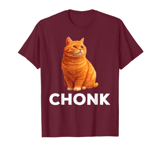 Chonk Orange Cat Funny Cat Lover T-Shirt