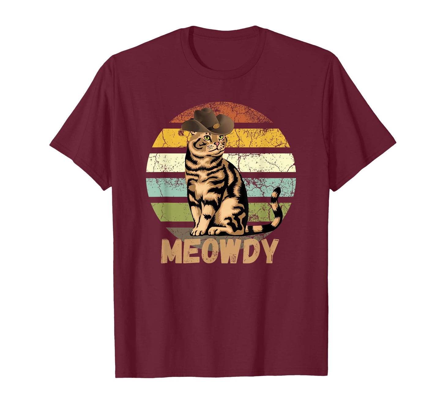 Meowdy - Funny Mashup Between Meow and Howdy - Cat Meme T-Shirt