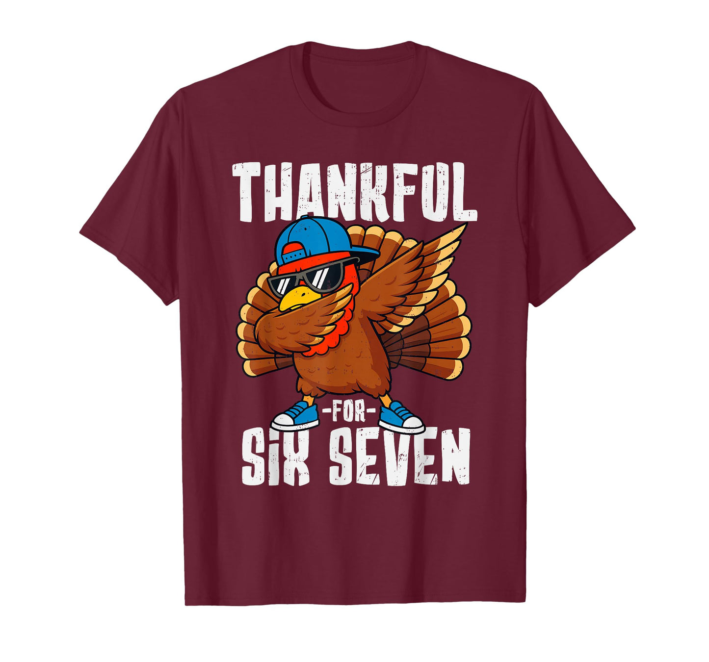 Thankful for Six Seven 67 Dab Turkey Gen Z Alpha Meme Slang T-Shirt