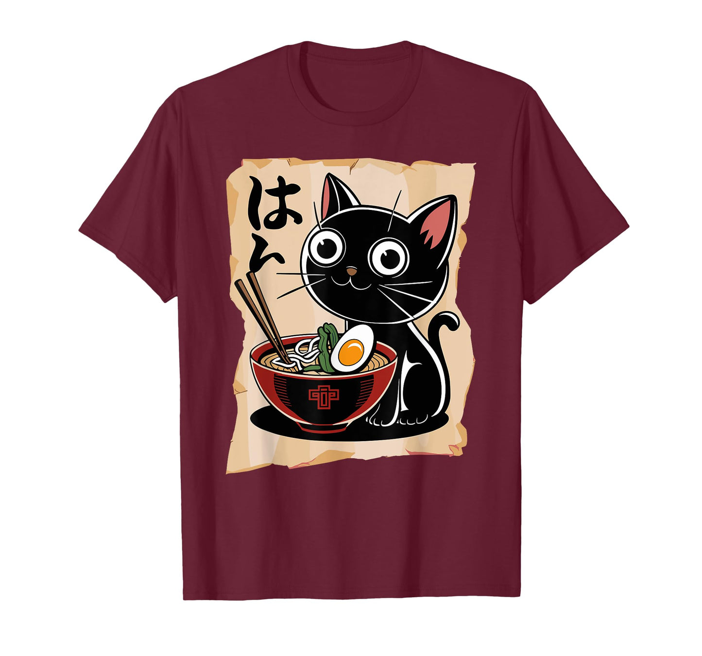 Funny Cat Ramen Noodle Japanese Kawaii Anime Otaku Style T-Shirt