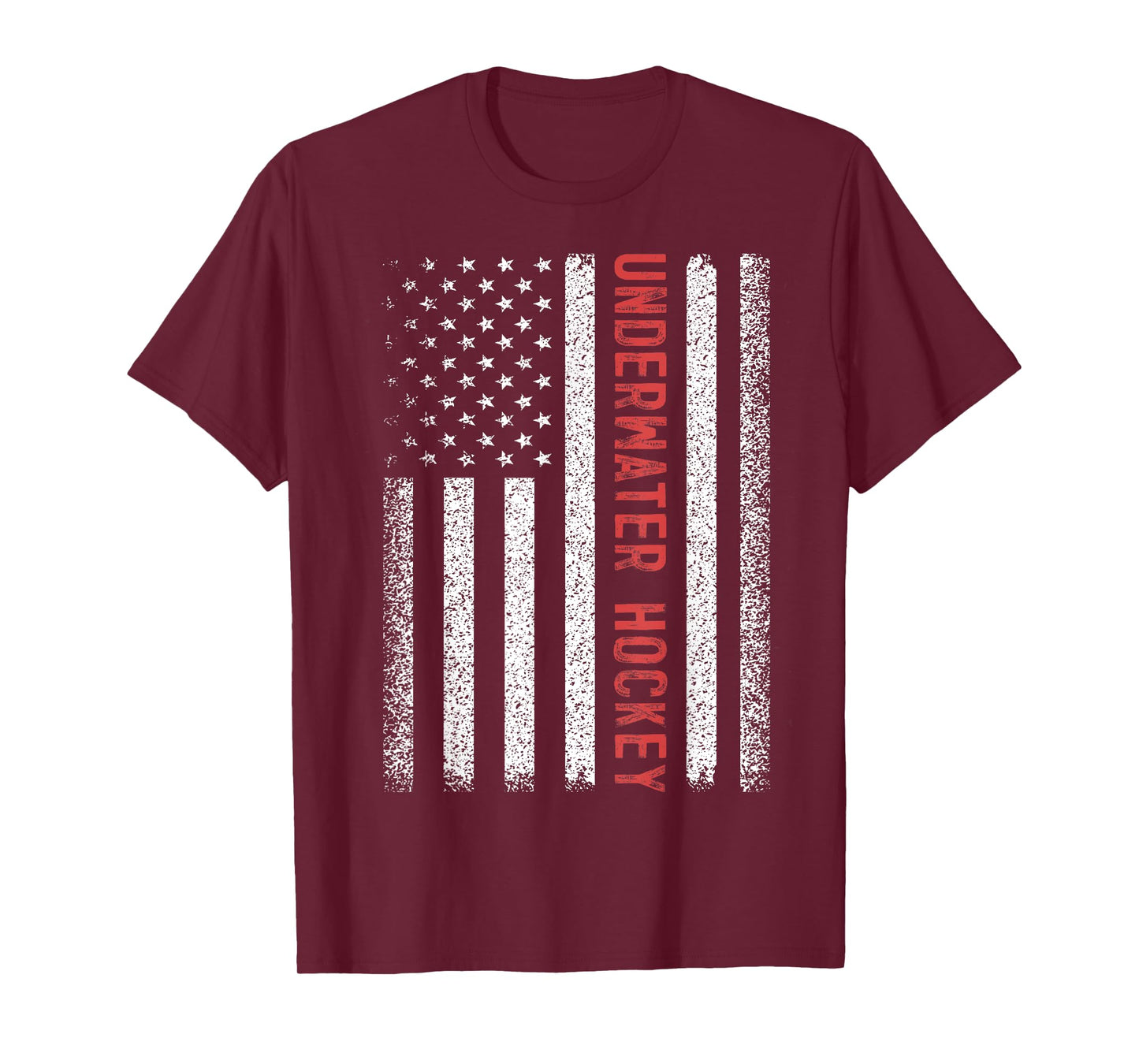 Underwater Hockey American Flag 4th of July UWH T-Shirt