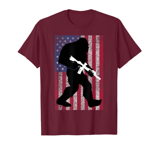 Bigfoot 2nd Amendment Right to Bear Arms Gift for Gun Owner T-Shirt