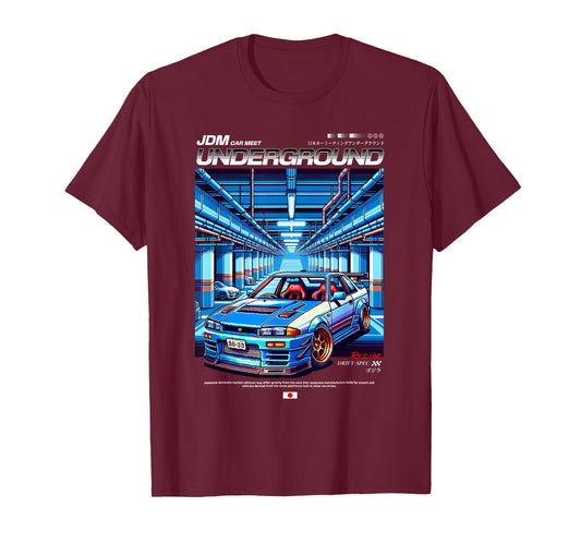 Cool Retro Vintage Japanese JDM Tokyo Japan Drift Race Car T-Shirt