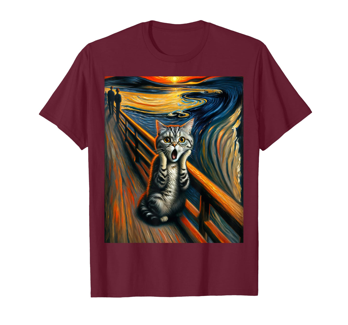 Expressionist Artsy Artistic American Shorthair Cat T-Shirt
