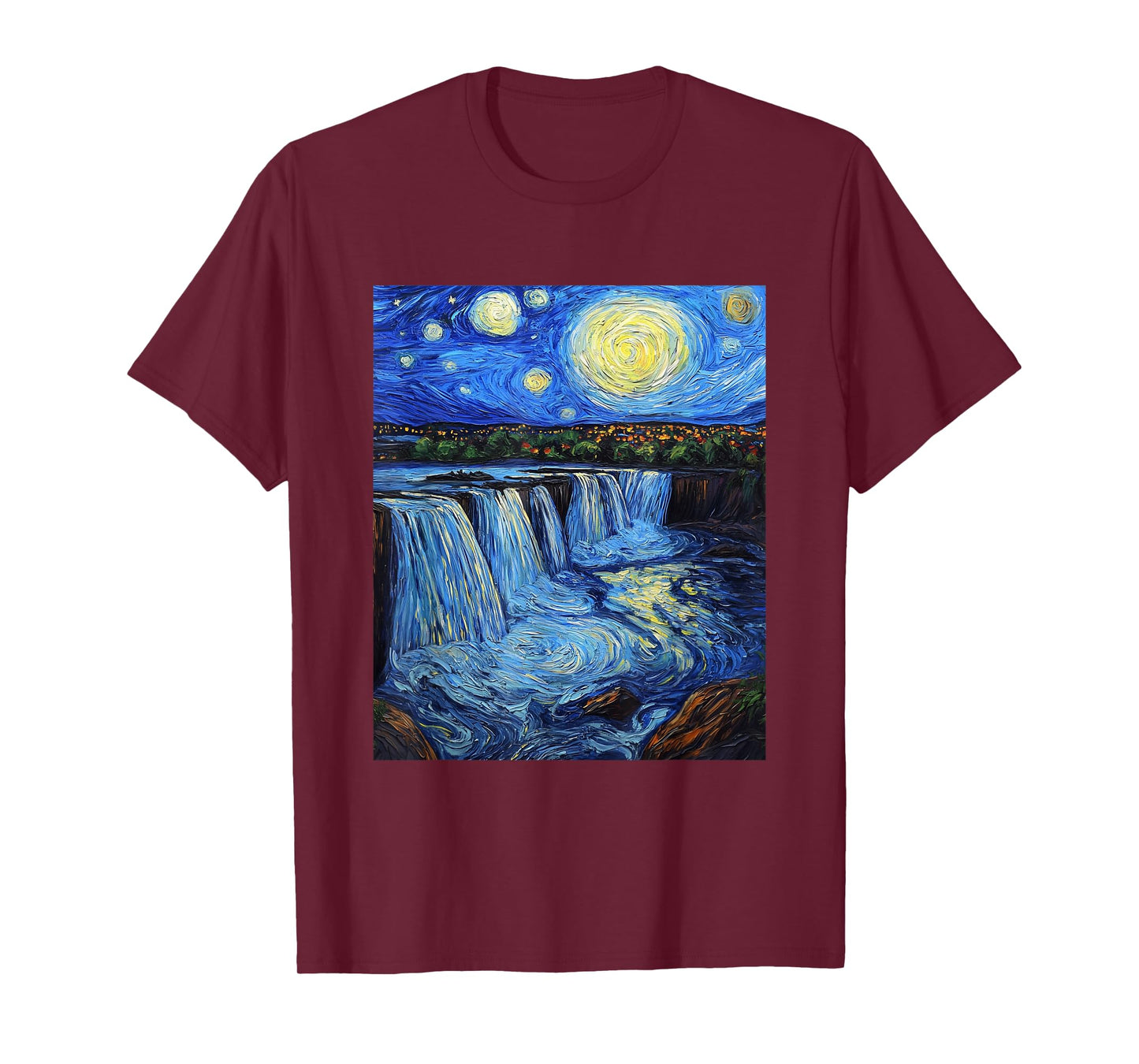 Niagara Falls - Van Gogh Style - Starry Night T-Shirt