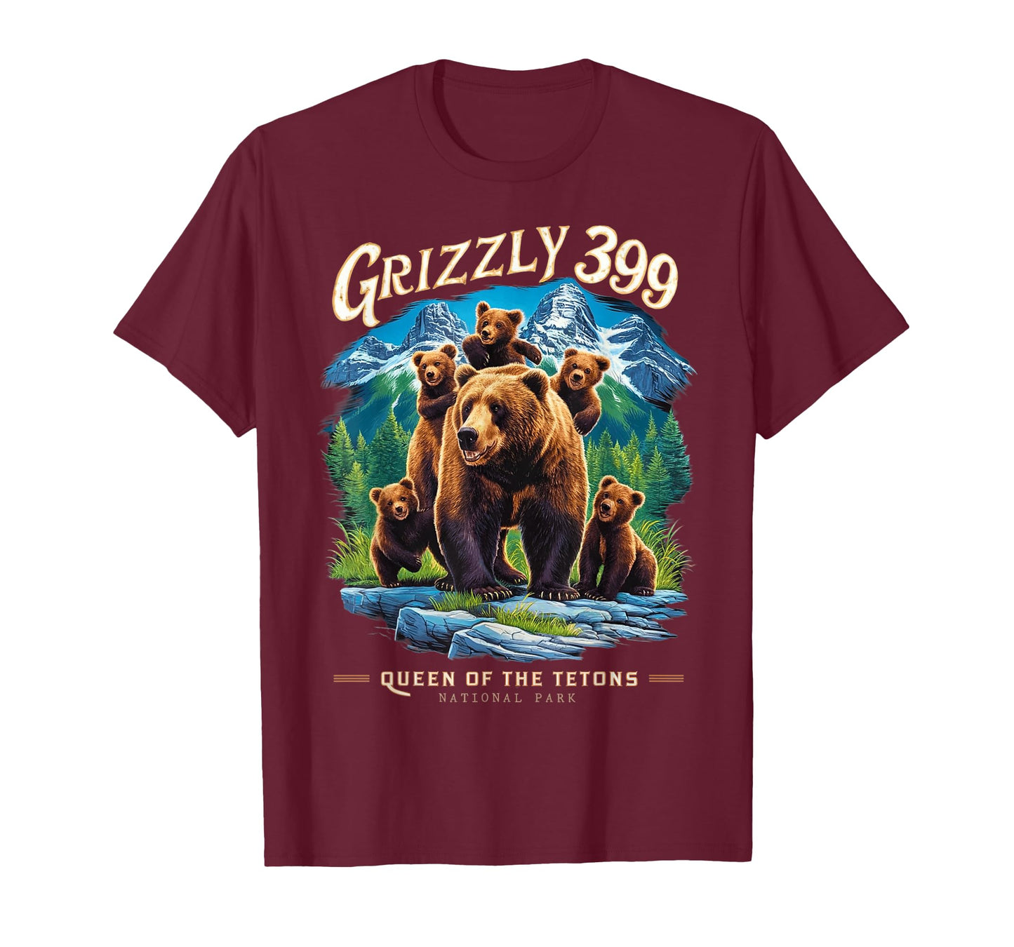 Grizzly 399 Bear Lovers Queen Of The Tetons National Park T-Shirt