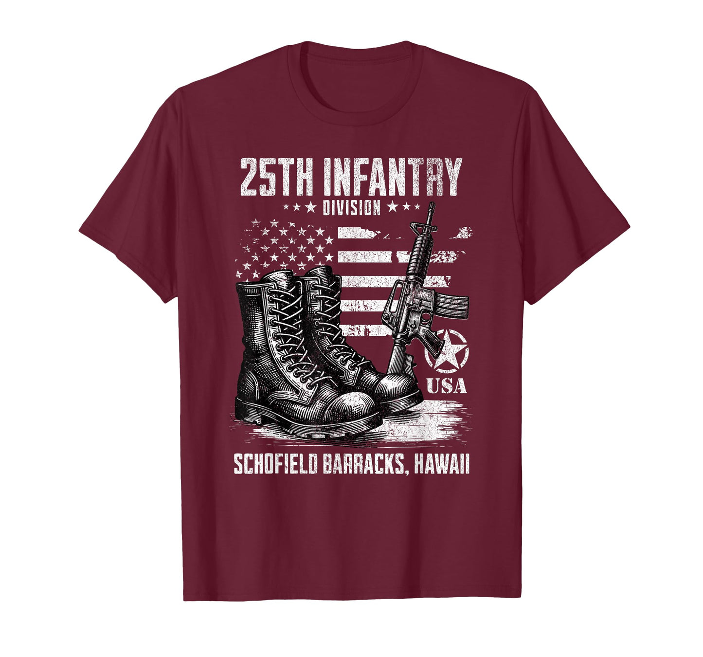 25th Infantry Division Schofield Barracks Hawaii Veteran T-Shirt