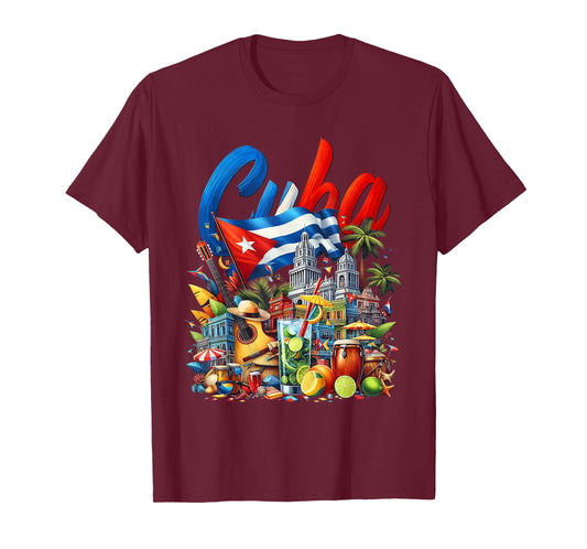 Cuba National Hispanic Heritage Month Cuban Flag T-Shirt