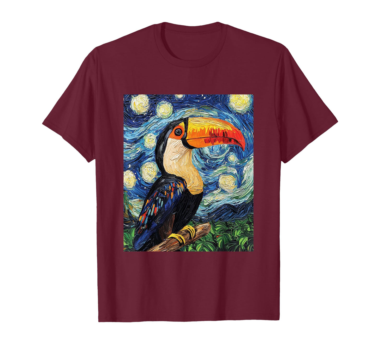 Toucan Tucan Bird Graphic - Van Gogh Style - Starry Night T-Shirt