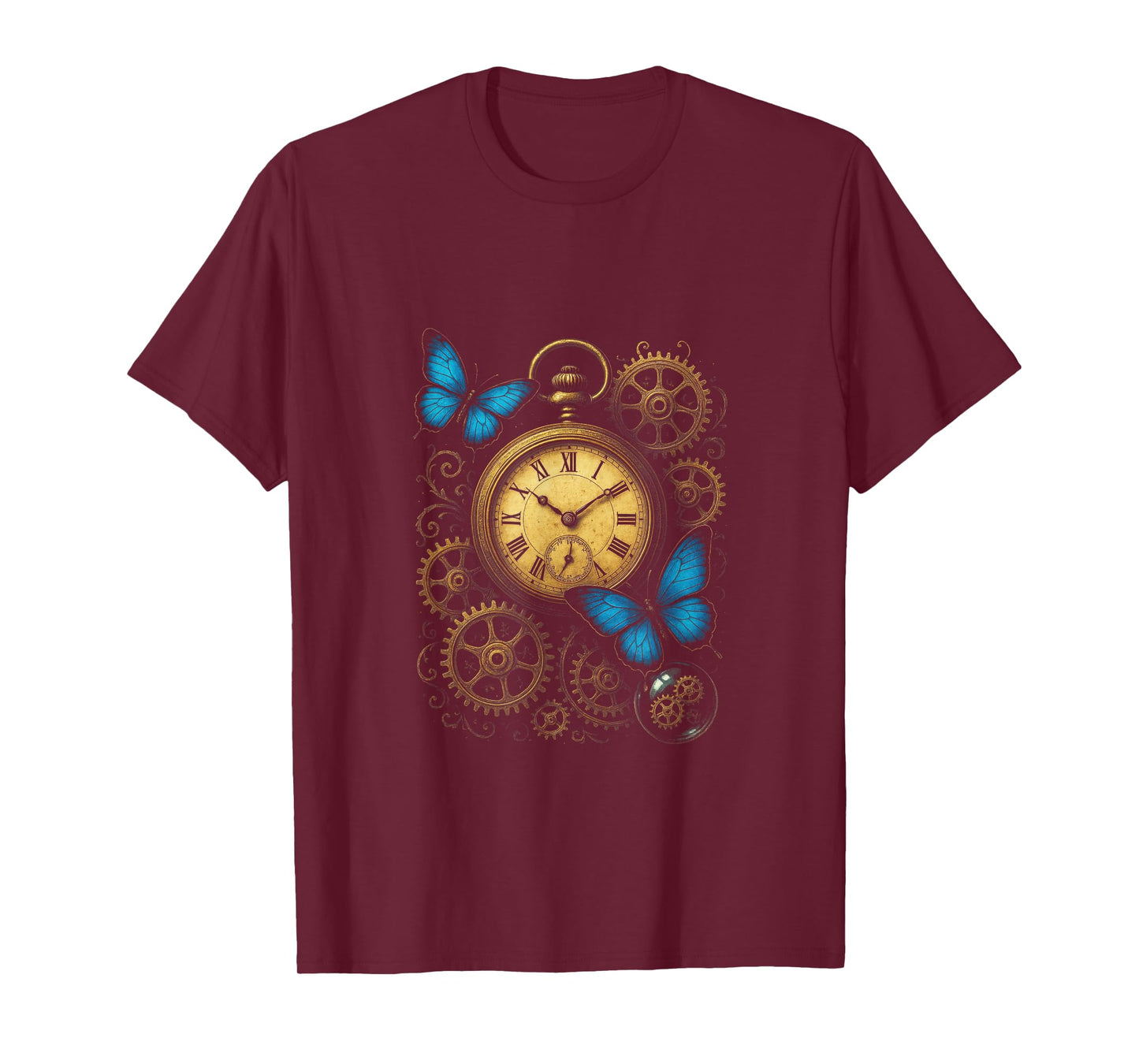 Clockwork Butterflies - Steampunk Vintage Art T-Shirt