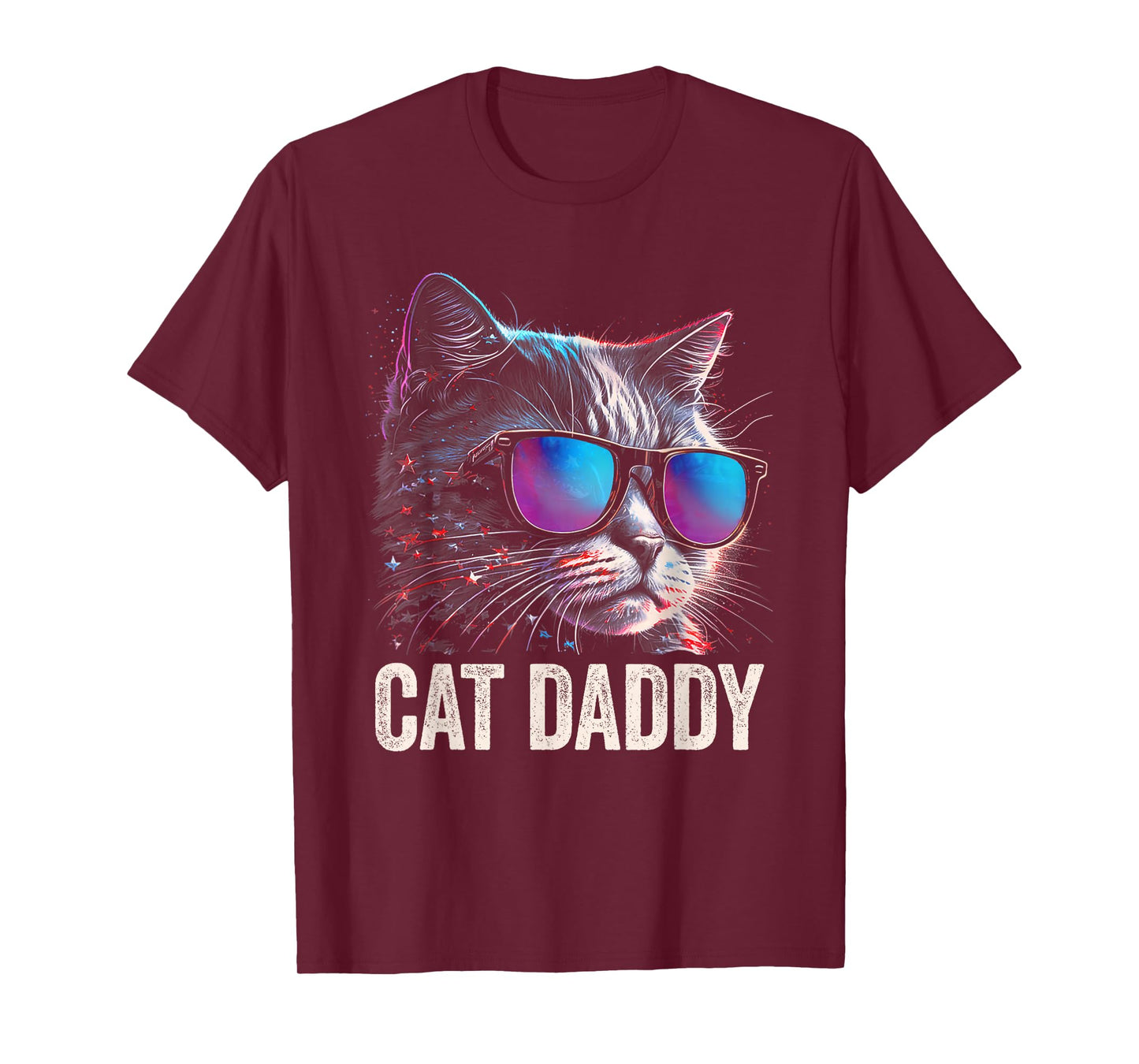 Cat Daddy Shirt Cat Sunglasses Cool Cat Dad Men Father T-Shirt