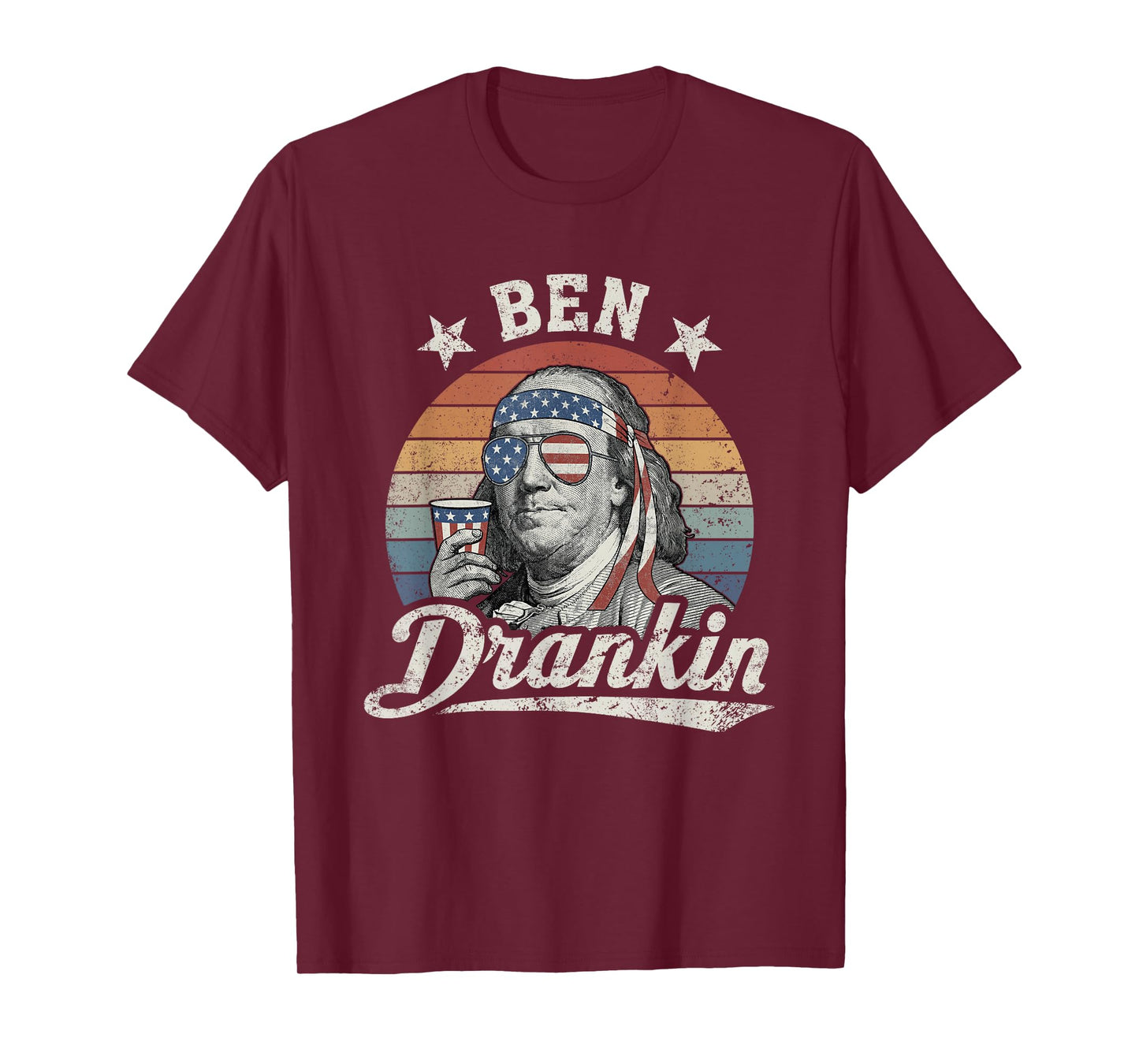 Ben Drankin Funny 4th of July Vintage T-Shirt