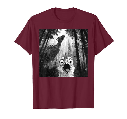 Chicken Selfie With Dragon Funny T-Shirt