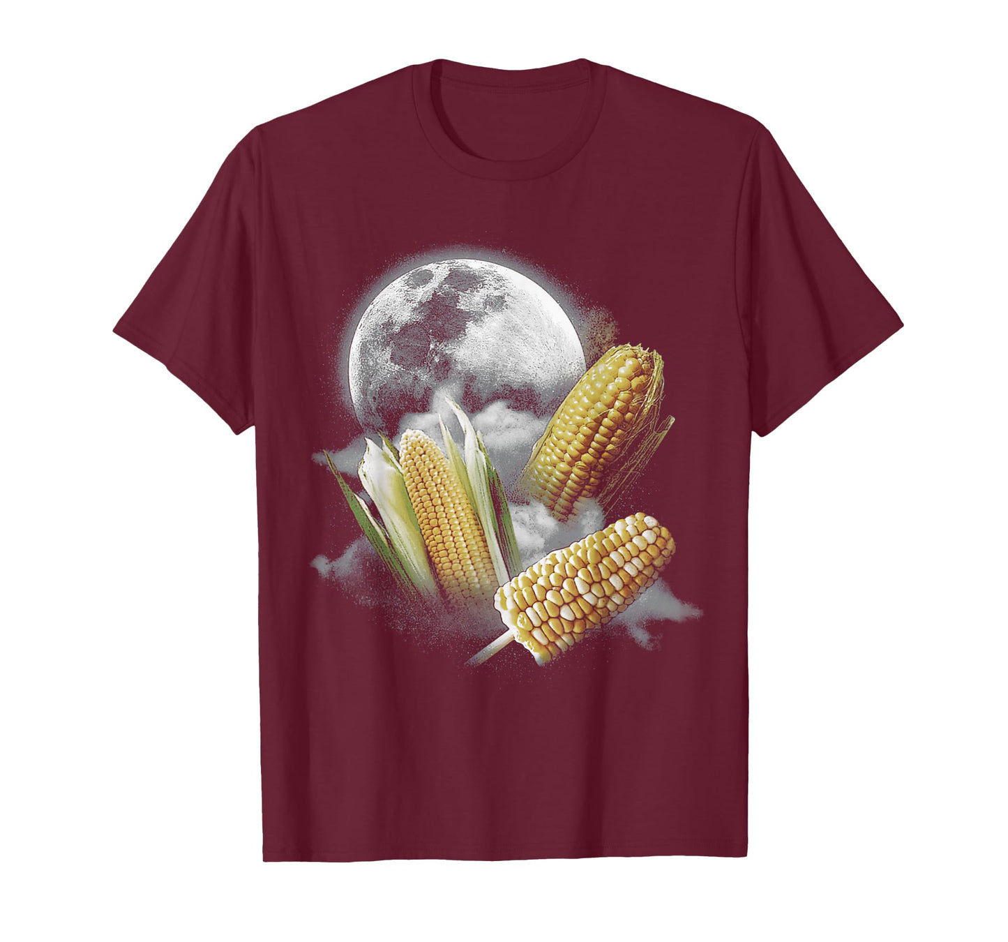 Corn At Moon 3 Wolfs Funny Wolves Parody T-Shirt