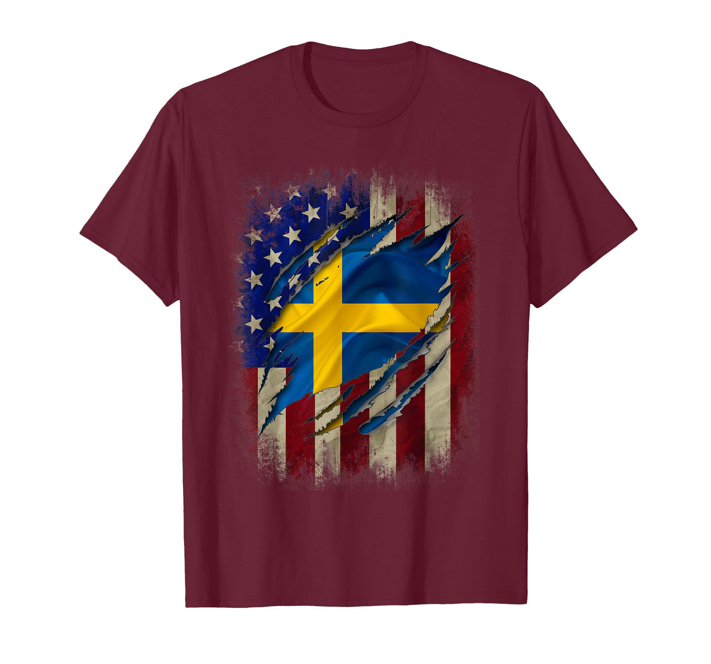 Swedish American Flag tshirt Swedish Blood Inside Me shirt