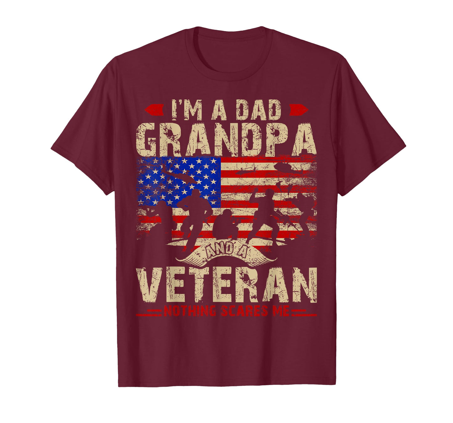 Father's Day - Veterans Day- I'm a Dad Grandpa and a Veteran T-Shirt