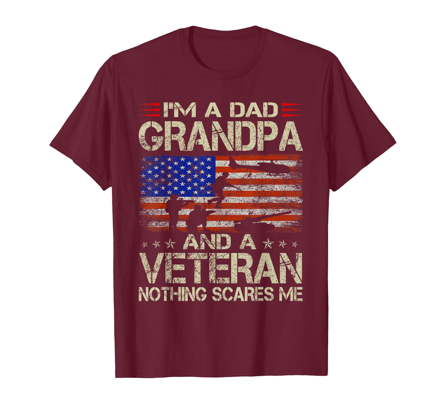 I'm A Dad Grandpa and Veteran Funny Retro Papa Grandpa Gifts T-Shirt