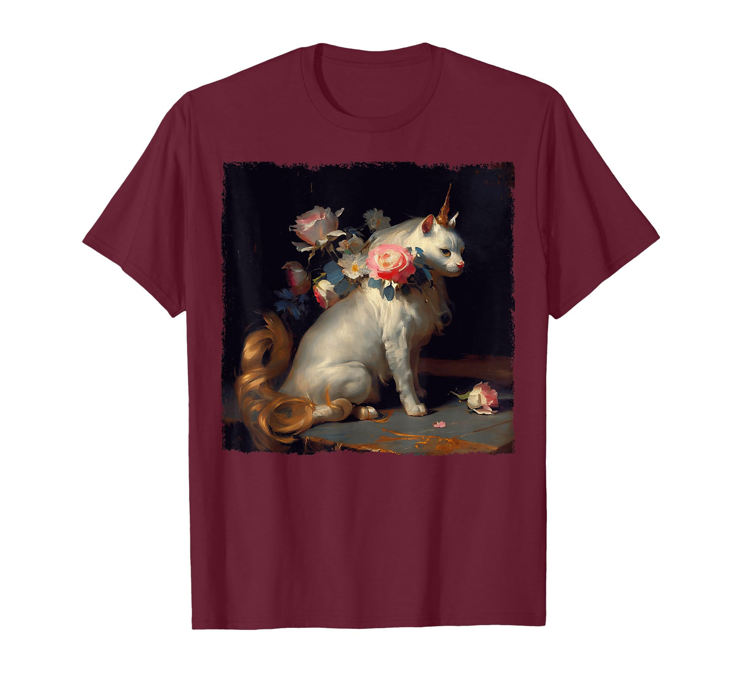 Funny Cat Unicorn Flower for Kids, Women, Men T-Shirt