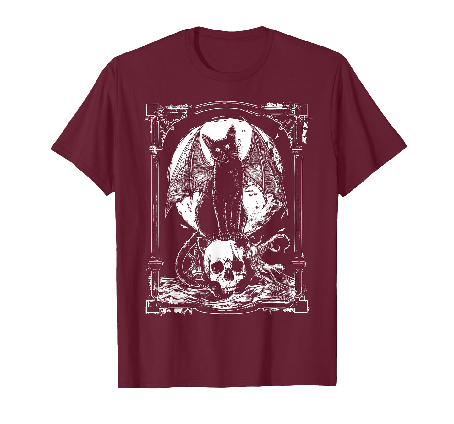 Bat Cat Skull | Occult Unholy Punk Goth Grunge Black Metal T-Shirt