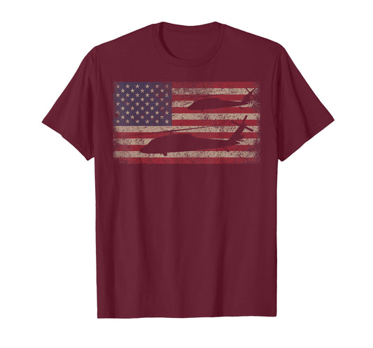 UH-60 Black Hawk Helicopter USA Vintage American T-Shirt