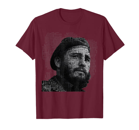Distractful Fidel Castro T-Shirt - Black, Unisex, Adult, Modern, Cuban Revolutionary, Short Sleeve, T-Shirt, Casual, People, Size: Small