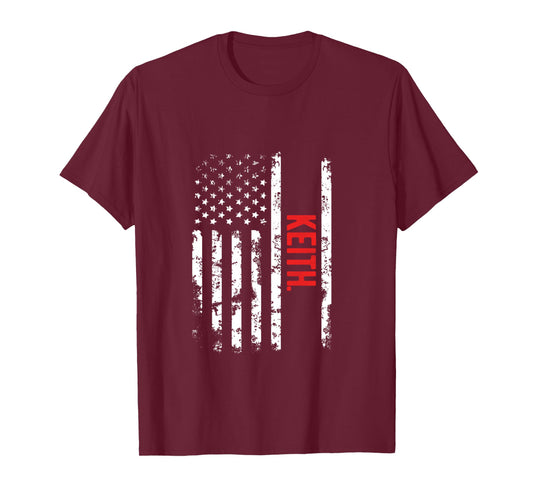 USA Flag Keith Gift Long Sleeve T-Shirt