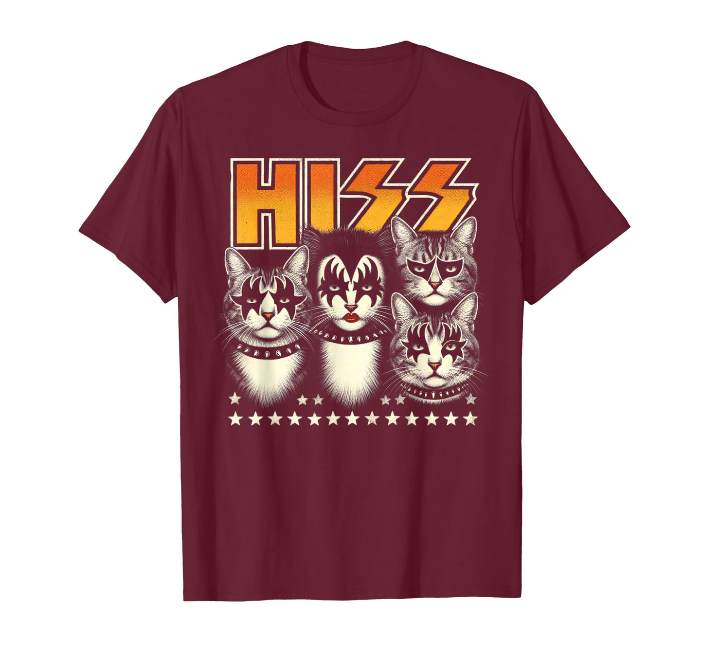 Hiss Funny Cats Kittens Rock Rockin Birthday Gifts Idea T-Shirt