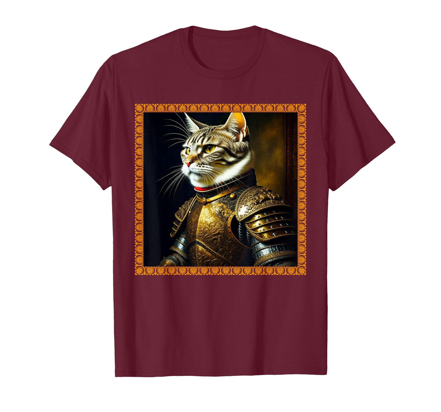 Funny CAT Medieval Portrait Renaissance Oil Painting Pet T-Shirt