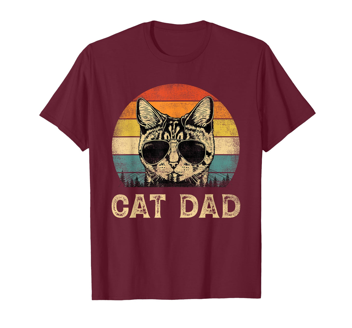 Vintage Cat Dad Cat Lovers Daddy Father's Day T-Shirt