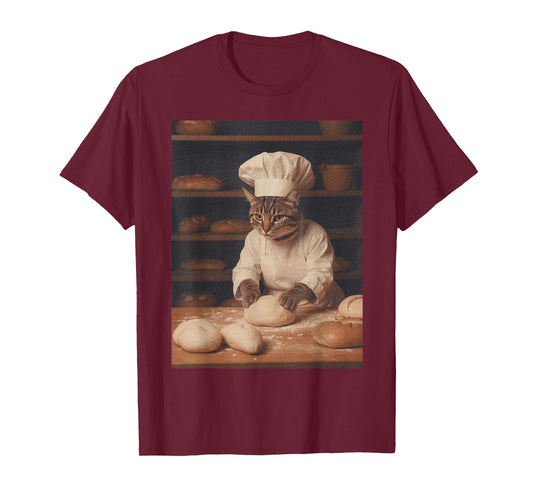 Baker Cat Baking Lover Kitty Biscuits Bakery Cat Mom Women T-Shirt