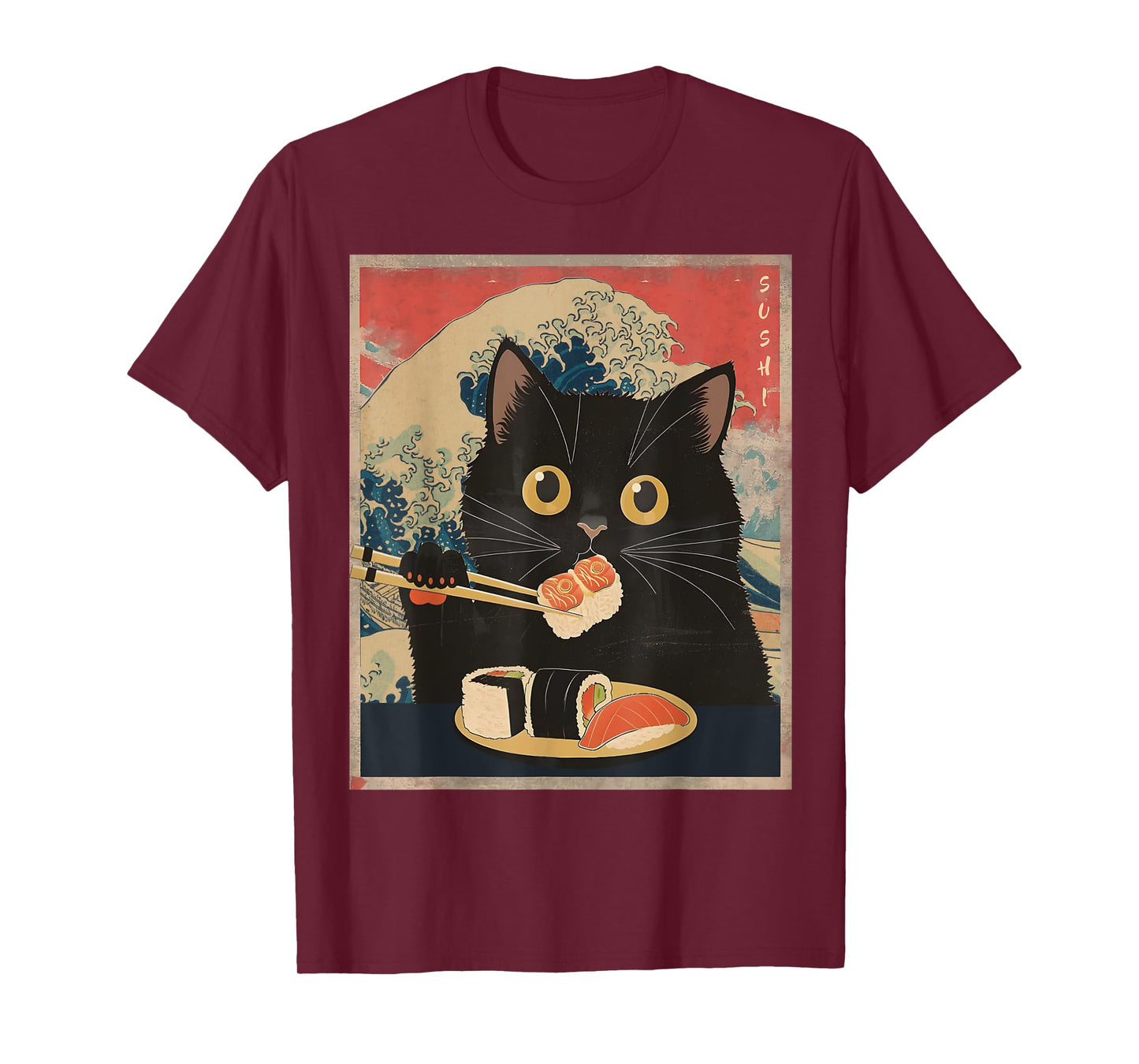 Sushi Cat Japanese Kawaii Sushi Cat Japan Anime Sushi Cat T-Shirt